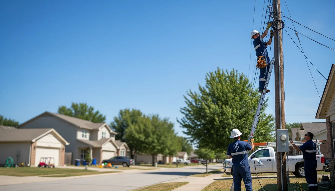 Residential electrician providing installation services in Rome, IL
